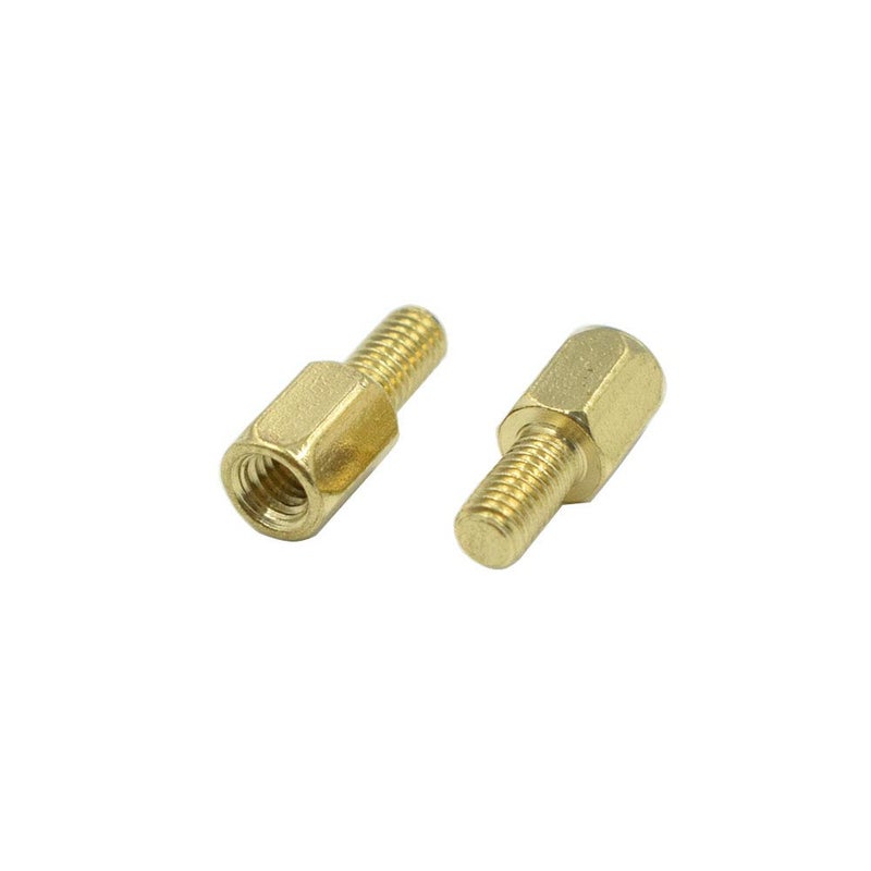 Hxchen M3 x 6mm + 6mm Male to Female Thread Brass Hexagon Hex Standoff Spacer Pillars - (50 Pcs) - Image 2